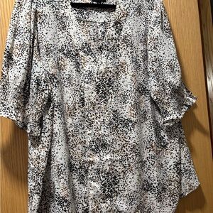 Jones New York Black and Brown Blouse